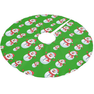 Moderne kerst sneeuwpop kerstboom Patroon Rok