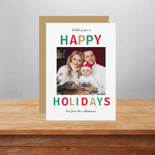 Moderne Kerst Stijlvolle Minimalistische Familie Feestdagenkaart