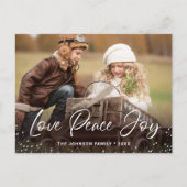 Moderne Kerst Vakantie FOTO Wenselen QR code Briefkaart (Voorkant)