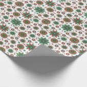 Moderne Kerst Waterverf Sneeuwvlokken Cadeaupapier (Hoek)