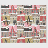 Moderne kerstavond cadeaupapier (Vlak)