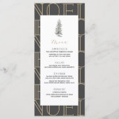 Moderne kerstavond met NOEL-patroon Menu (Voorkant)