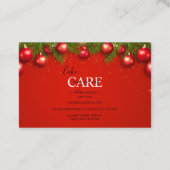 Moderne kerstavond voor zakelijk gebruik visitekaartje (Achterkant)