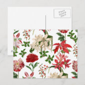 Moderne kerstbloemen briefkaart (Voorkant / Achterkant)
