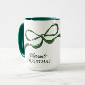 Moderne kerstbogen | Classic Holiday Green Mok (Voorkant links)