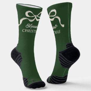 Moderne kerstbogen Classic Holiday Green Sokken