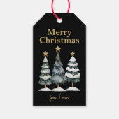 Moderne kerstbomen cadeaulabel (Voorkant)