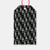 Moderne kerstbomen cadeaulabel (Achterkant)