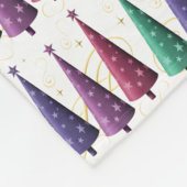 Moderne kerstbomen fleece deken (Hoek)