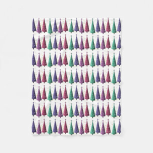 Moderne kerstbomen fleece deken