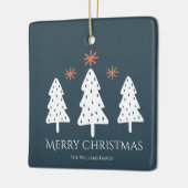 Moderne kerstbomen foto's keramisch ornament (Links)