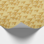 Moderne kerstbomen - geel goud cadeaupapier (Hoek)