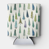 Moderne kerstbomen geïllustreerd patroon blikjeskoeler (Voorkant)