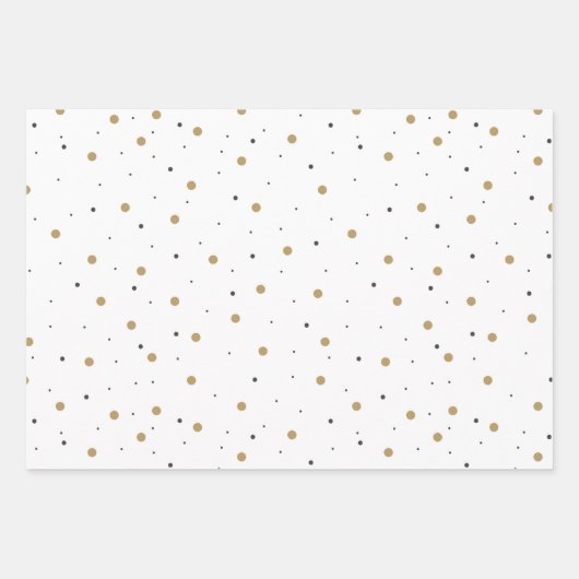 Moderne kerstbomen Goud en grijs patroon Inpakpapier Vel (Voorkant 2)