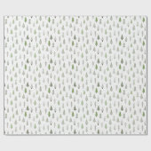 Moderne kerstbomen groen patroon cadeaupapier (Vlak)