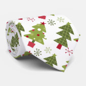 Moderne kerstbomen Groen Rood Wit Stropdas (Opgerold)