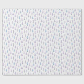 Moderne kerstbomen lavender Blue Pattern Cadeaupapier (Vlak)