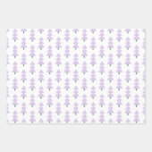 Moderne kerstbomen lavender Pattern Trio Inpakpapier Vel (Voorkant 3)