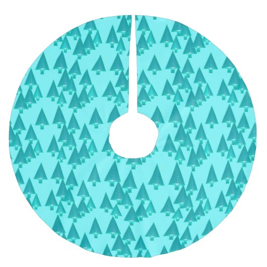 Moderne kerstbomen met metaal - turkooizen kerstboom rok (Voorkant)