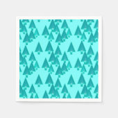 Moderne kerstbomen met metaal - turkooizen servet (Voorkant)