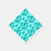 Moderne kerstbomen met metaal - turkooizen servet (Hoek)