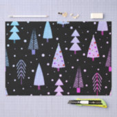 Moderne kerstbomen Paars roze zwart Tissuepapier (Craft)