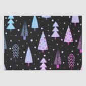 Moderne kerstbomen Paars roze zwart Tissuepapier (Voorkant)