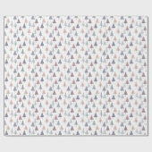 Moderne kerstbomen pasta-Roos Cadeaupapier (Vlak)