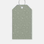 Moderne kerstbomen PRETTIGE FEESTDAGEN script Cadeaulabel (Achterkant)