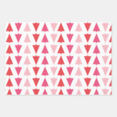 Moderne kerstbomen roze feestdagen inpakpapier vel (Voorkant 2)