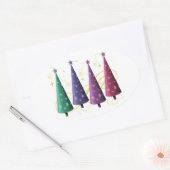 Moderne kerstbomen Stickers (Envelop)