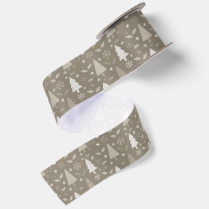 Moderne Kerstbomen Taupe Lint