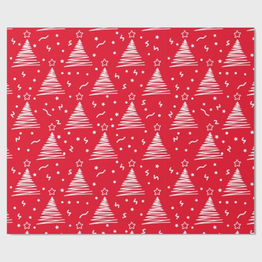Moderne kerstbomen — Verpakkingspapier Cadeaupapier (Vlak)