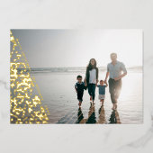 Moderne kerstboom aangepaste foto folie feestdagenkaart (Voorkant)