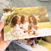 Moderne kerstboom aangepaste foto folie feestdagenkaart