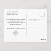 Moderne Kerstboom Bedrijfsbegroeting Vakantie P Briefkaart (Achterkant)