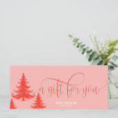 Moderne Kerstboom Cadeaubon Certificaat (Staand voorkant)