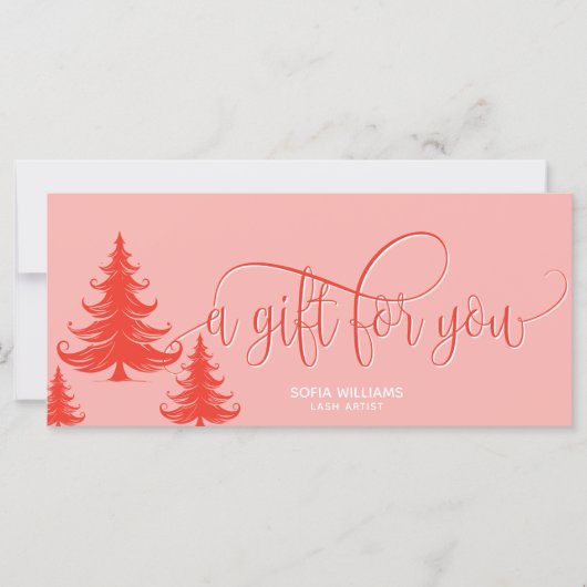 Moderne Kerstboom Cadeaubon Certificaat (Voorkant)