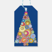 Moderne kerstboom cadeaulabel (Achterkant)