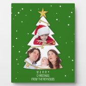 Moderne kerstboom foto Collage Green Fotoplaat (Voorkant)