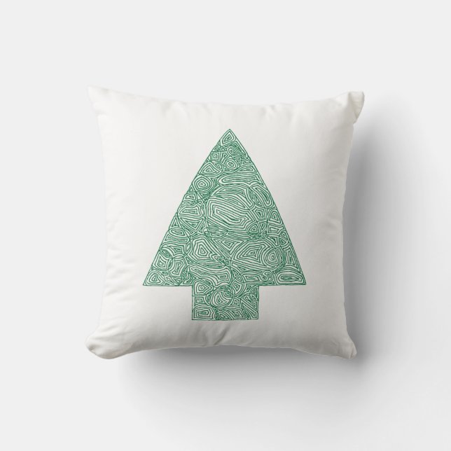 Moderne kerstboom kussen (Voorkant)