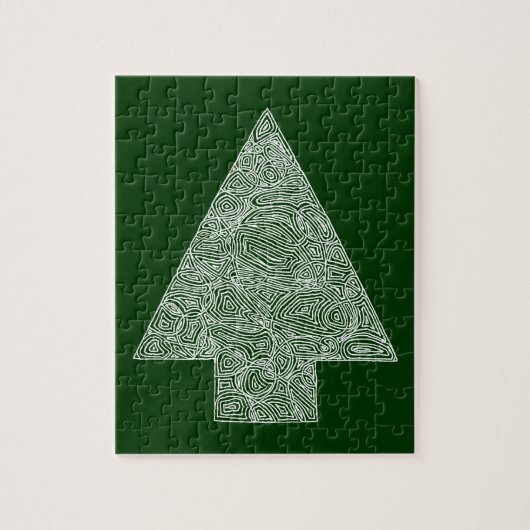 Moderne kerstboom legpuzzel (Verticaal)