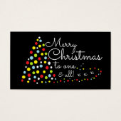 Moderne kerstboom, Letter voor Kerstman Visitekaartje (Voorkant)