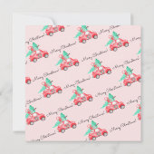 Moderne kerstboom Nieuwe Home Car Script Verhuizen Aankondiging (Achterkant)