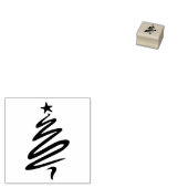 Moderne kerstboom patroon kunststempel 	rubberstempel (Gestempeld)