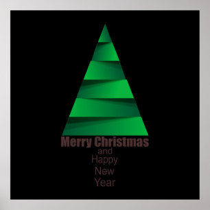 Moderne kerstboom poster