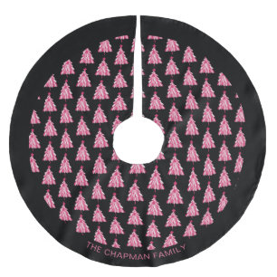 Moderne Kerstboom Roze Zwart familienaam Rok