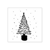 Moderne kerstboom 	rubberstempel (Afrduk)