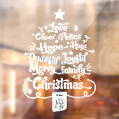 Moderne Kerstboom uitspraken typografie logo Raamsticker (Vel 2)