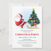 Moderne kerstboom vakantie feest kaart (Voorkant)